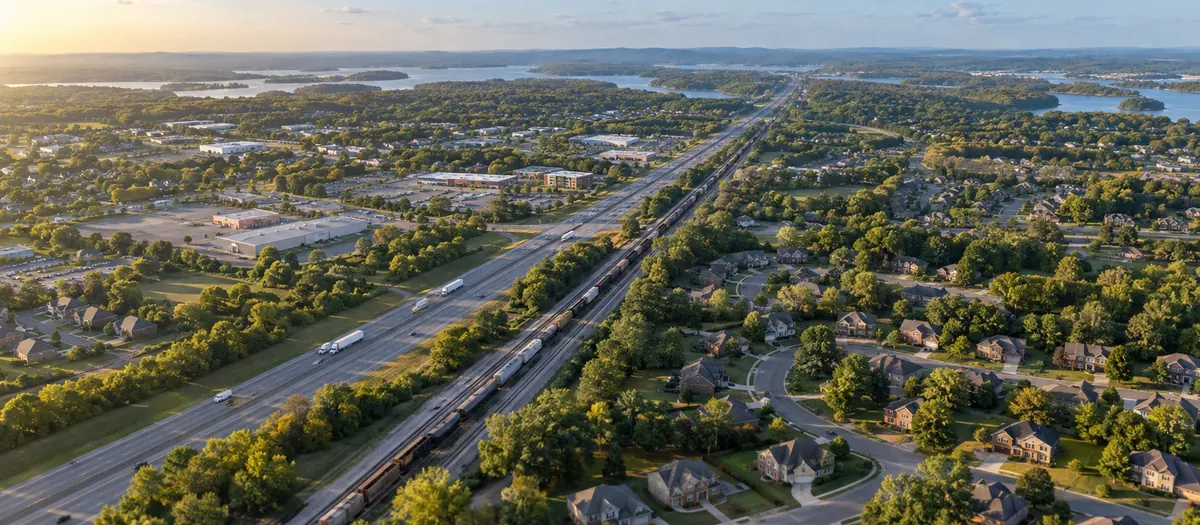 Aerial view of La Vergne, TN