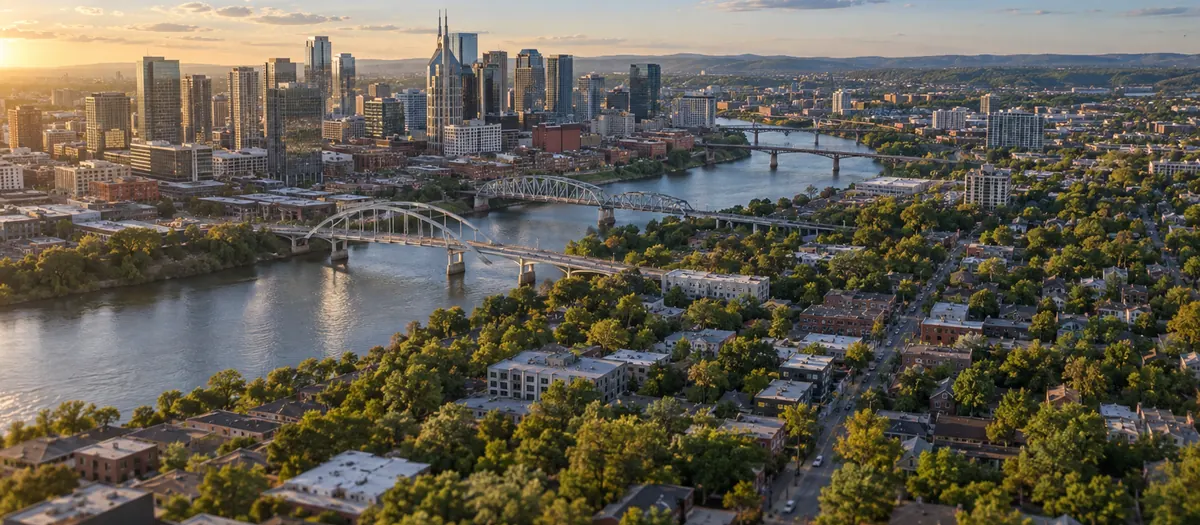 Aerial view of Nashville, TN
