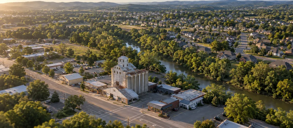 Aerial view of Nolensville, TN